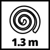 Einhell 3407000 - gris - negro - 1,3 m - 8 mm - 390 g - 560 g