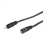 Wentronic Goobay cable alargador de jack 2,5 mm, negro, 2 m – conector macho jack 2,5 mm (3 polos, estéreo) > conector hembra jack 2,5 mm (3 polos, estéreo) (50458)