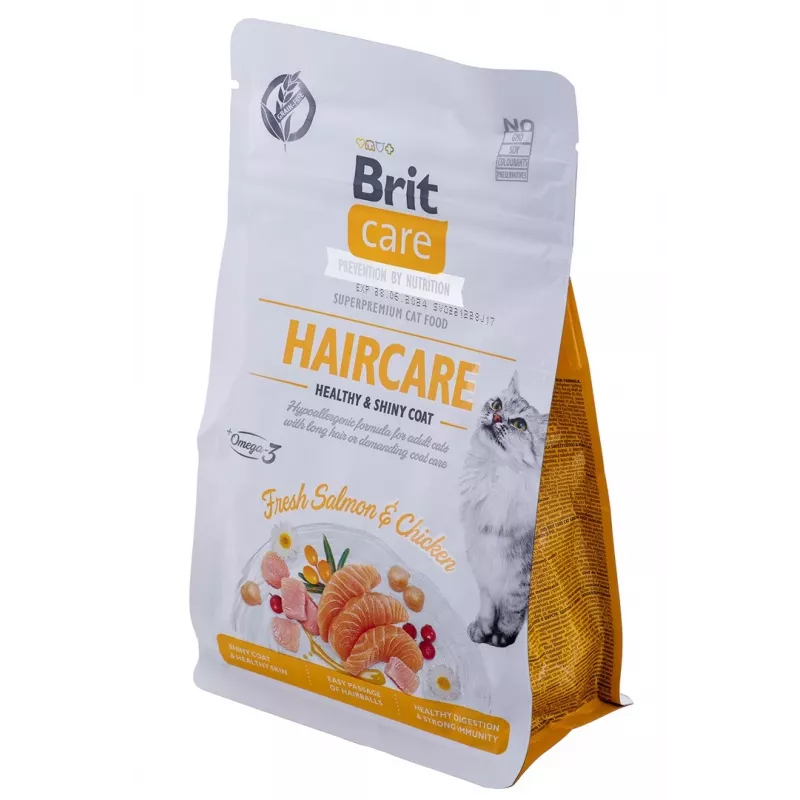 BRIT Care Grain Free Haircare Healthy & Shiny Coat - comida seca para gatos - 400 g