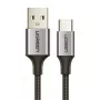 Cable Ugreen USB-A/USB-C QC 3.0 3A 2m US288 (gris)