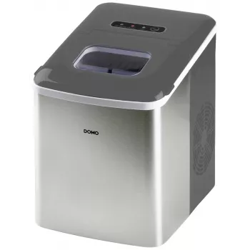 Máquina de hielo portátil Domo DO9253IB — 12 kg/24h, depósito de agua de 1,8 l, acero inoxidable