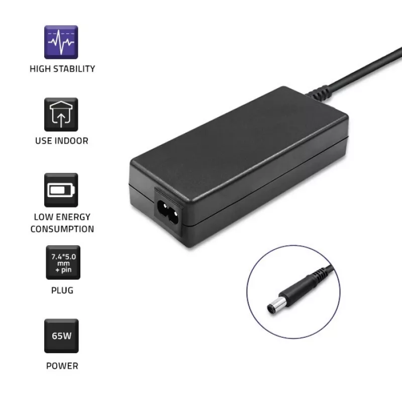 Qoltec 51519 (7,4 x 5,0 mm + Pin) 65 W 3,34 A 19,5 V cargador de CA para portátiles Dell