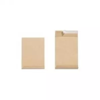Bolsa de envío Herlitz 797514 con fuelle B4 (250 x 353 mm), marrón, 130 g/m², autoadhesiva