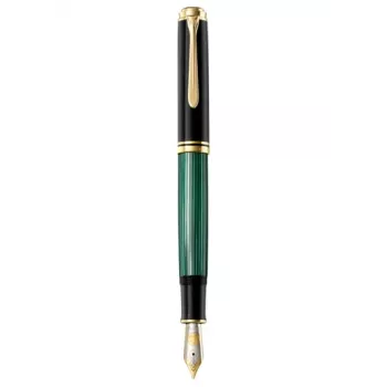 Pelikan Souverän 1000, negro, verde, punto medio, ambidiestra, Alemania, 1 ud.