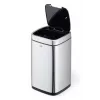 Durable TOUCH 12L rectangular acero inoxidable plateado negro