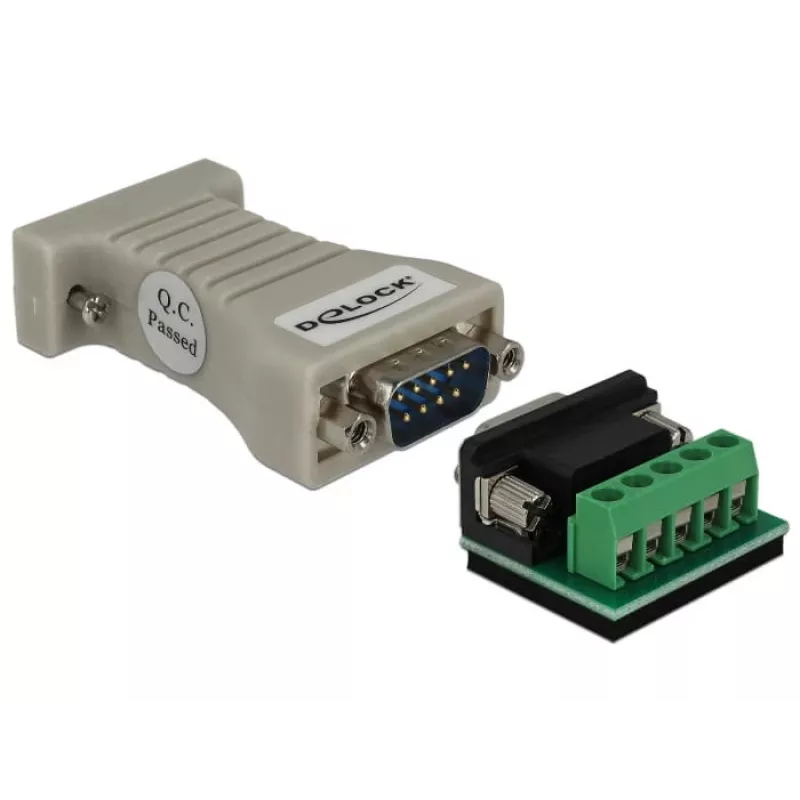 DeLOCK 62920 Convertidor serie de RS-232 DB9 hembra a RS-422/485 DB9 macho, ESD 15 kV