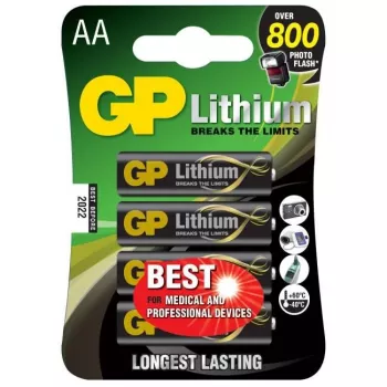 Pila desechable de litio primario AAA GP Batteries alcalina (07015LF-C4)