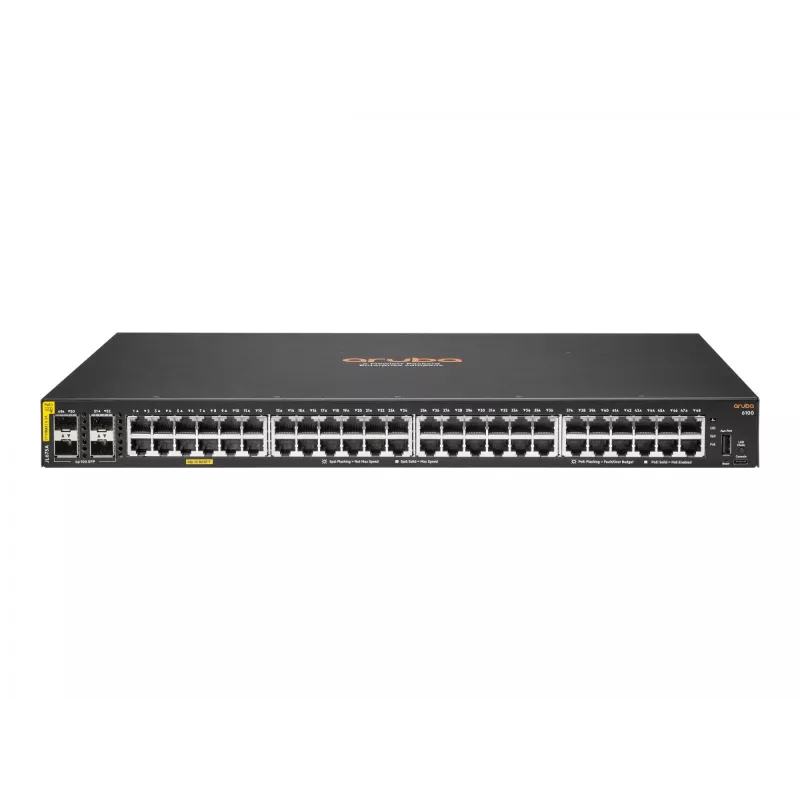 Switch gestionado HPE Aruba Networking Aruba 6100 48G PoE 4SFP+ 370W