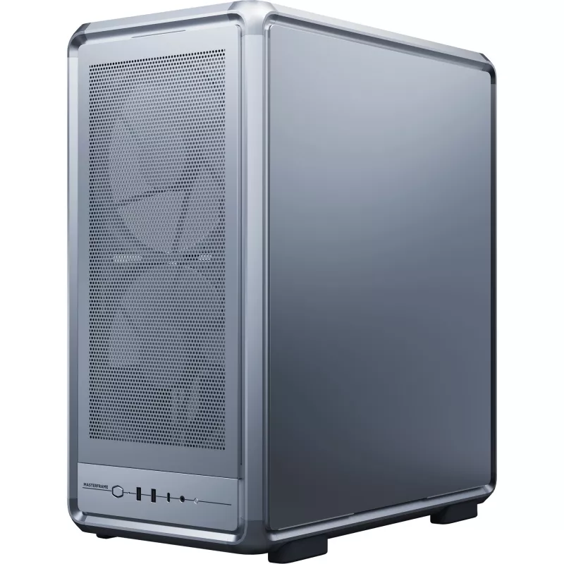 Caja PC Cooler Master MasterFrame 500 Mesh, torre media, E-ATX, vidrio templado – plateada