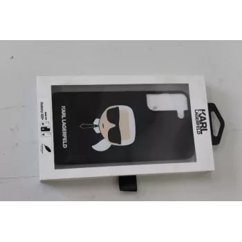 Carcasa rígida para móvil funda de silicona Karl Lagerfeld KLHCS22MSLKHBK negra — carcasa protectora de silicona para smartphone