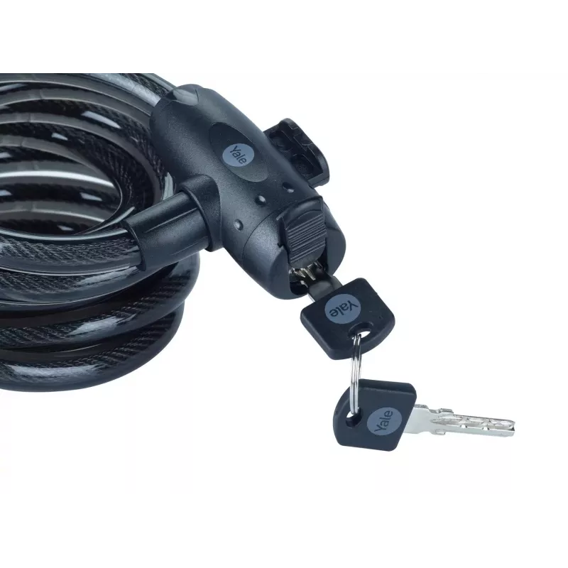 Cerradura para bicicleta de acero de 12 mm con llave - YCK0/12/200/2 negro