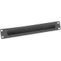 Tapa de rack VALUE con cepillo para paso de cables – RAL 9005 – 2U – 25,4/48,3 cm (10 pulgadas/19 pulgadas)