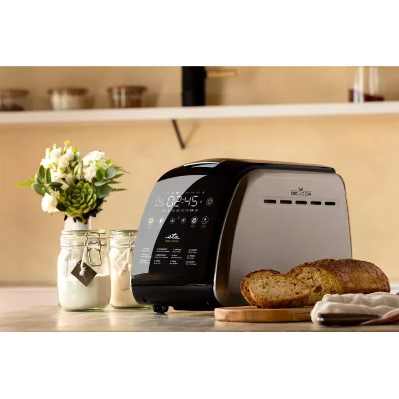ETA | Máquina de pan | Delicca II ETA714990030 | Potencia 850 W | Programas 12 | Pantalla Sí | Negro/acero inoxidable
