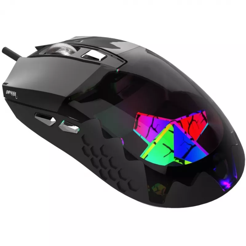 Ratón gaming INCA Cian INCA Empousa 3D RGB LED 7200 DPI con teclas macro