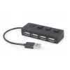 Hub de interfaz USB 2.0 Gembird UHB-U2P4-05 con 4 puertos USB