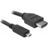 DeLOCK - Cable de vídeo/audio - HDMI - 32 AWG - HDMI, 19 polos (M) - 19 polos Micro-HDMI (M) - 3 m (82663)