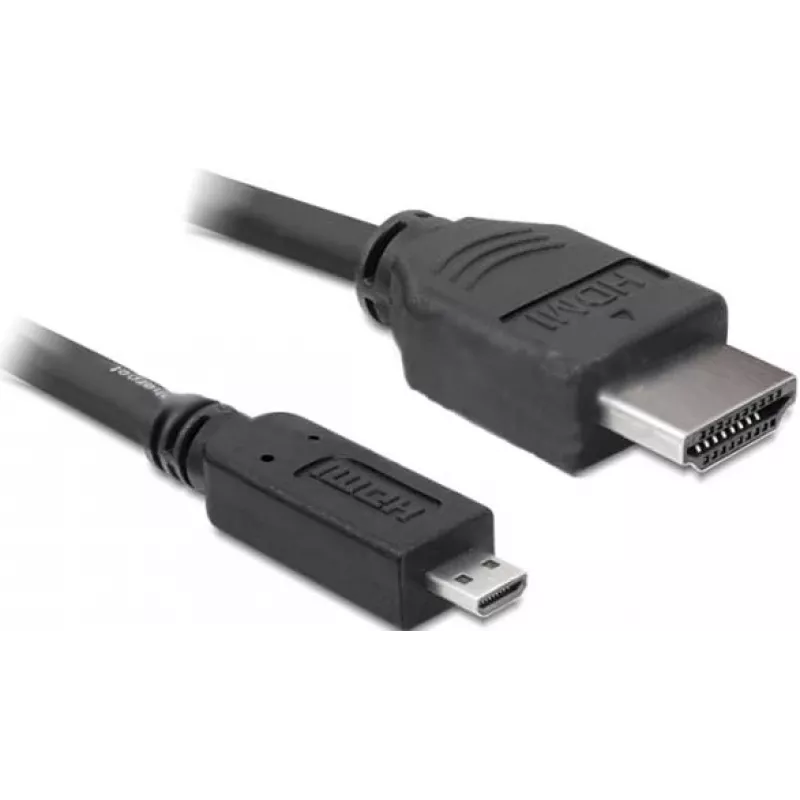 DeLOCK - Cable de vídeo/audio - HDMI - 32 AWG - HDMI, 19 polos (M) - 19 polos Micro-HDMI (M) - 3 m (82663)