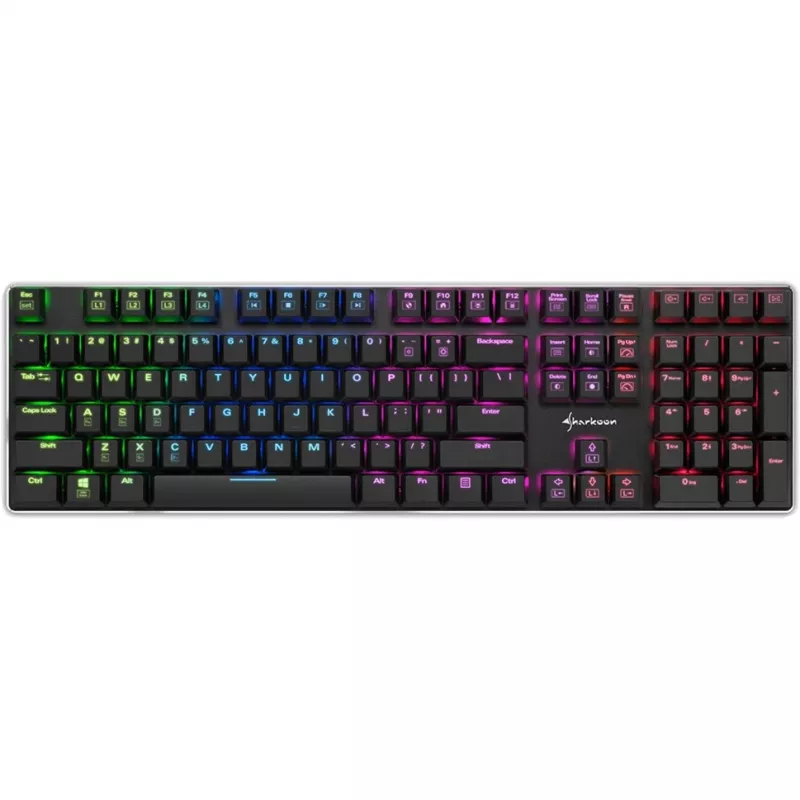 PureWriter RGB, teclado gaming negro, distribución FR, Kailh Choc Low Profile Blue
