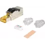Conector de red helos RJ-45 macho apantallado Cat 8.1 para conexiones Ethernet de alta velocidad