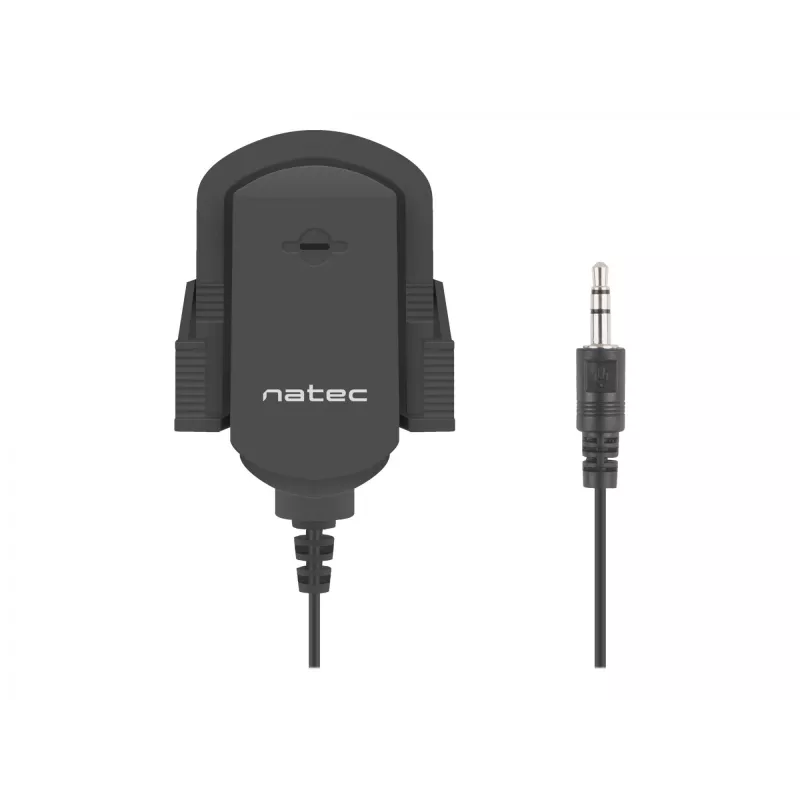Micrófono de corbata NATEC NMI-1352, con cable 3,5 mm, sensibilidad -58 dB, 50–16000 Hz, cable de 1,8 m, 20 g