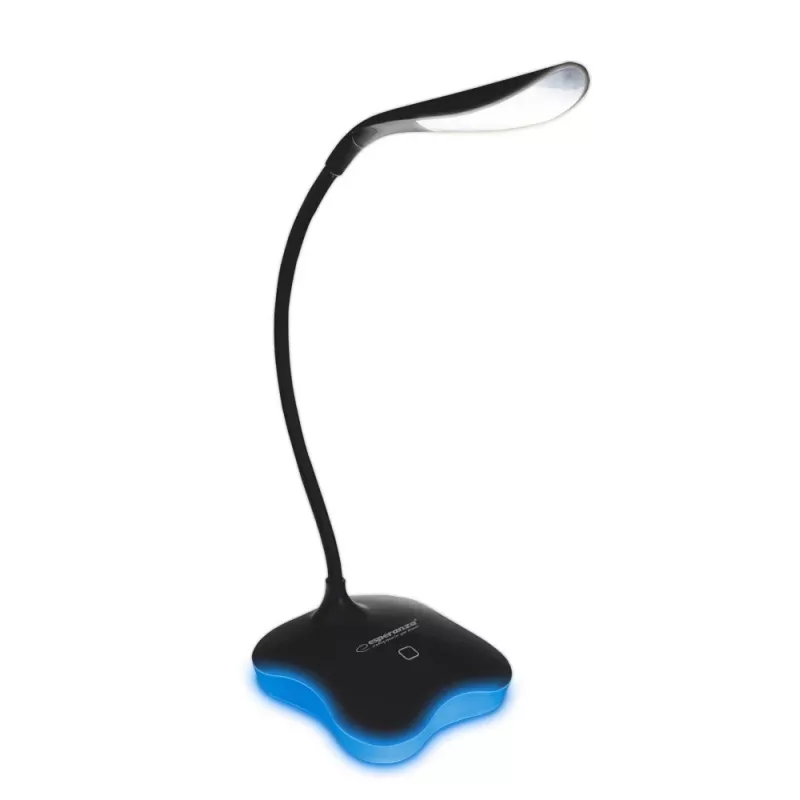 Esperanza ELD105K Mimosa lámpara de escritorio LED, 3 W, negra