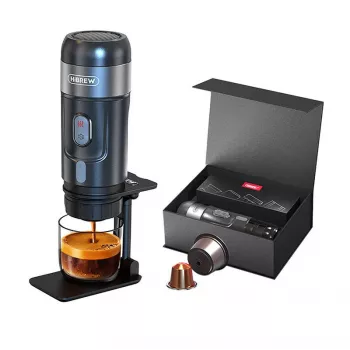 Cafetera superautomática portátil 3 en 1 con bolsa 80W HiBREW H4A