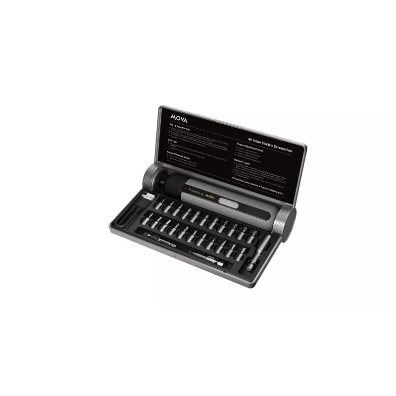 Destornillador eléctrico MOVA MSD008, motor de 4 V, par de 8 N·cm, 0,71 kg de mano para montaje ligero y electrónica