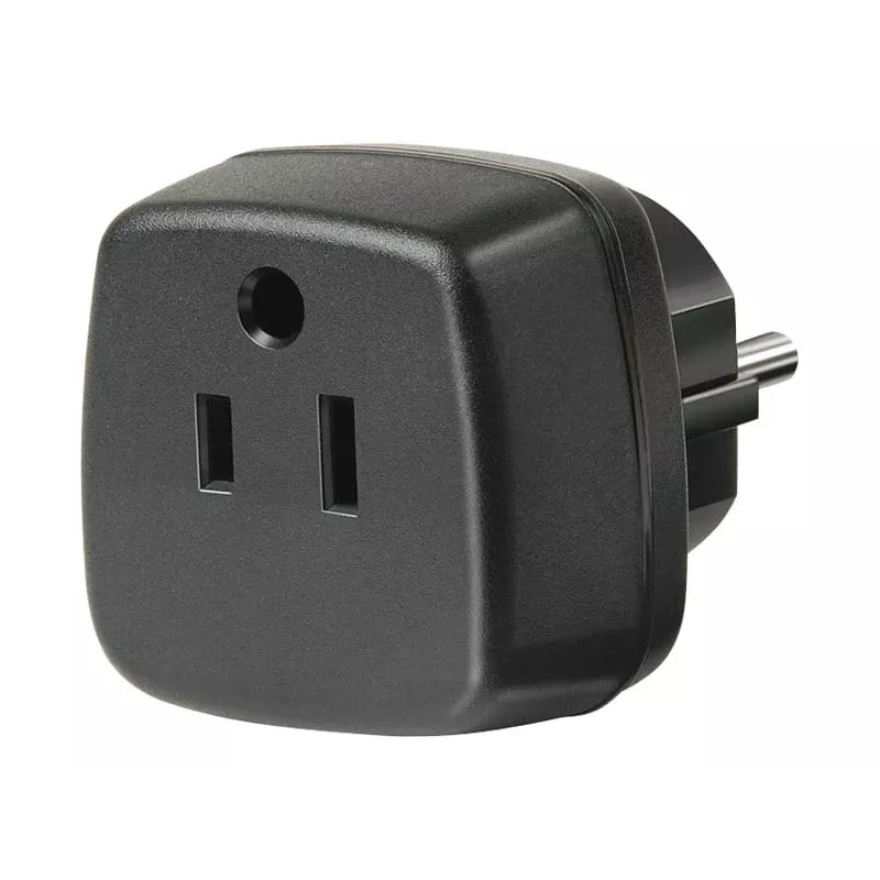 Adaptador de viaje EE. UU., Japón/conector con toma de tierra, adaptador de enchufe negro