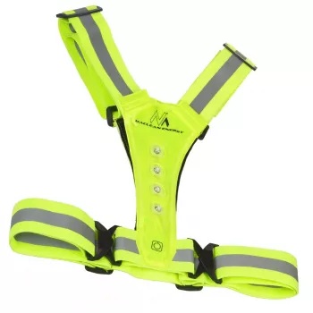 Chaleco reflectante LED de seguridad MACLEAN MCE425 – visibilidad 360°, talla ajustable