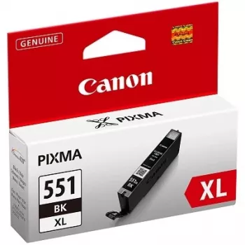 Canon CLI-551XL BK con cartucho de tinta 1 ud. original alto (XL) rendimiento fotográfico negro