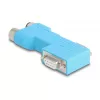 DELOCK distribuidor CAN-Bus D-Sub 9 conector macho/hembra a M12 de 5 polos codificado A 90° azul