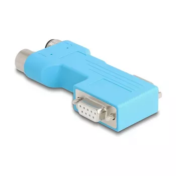 DELOCK distribuidor CAN-Bus D-Sub 9 conector macho/hembra a M12 de 5 polos codificado A 90° azul