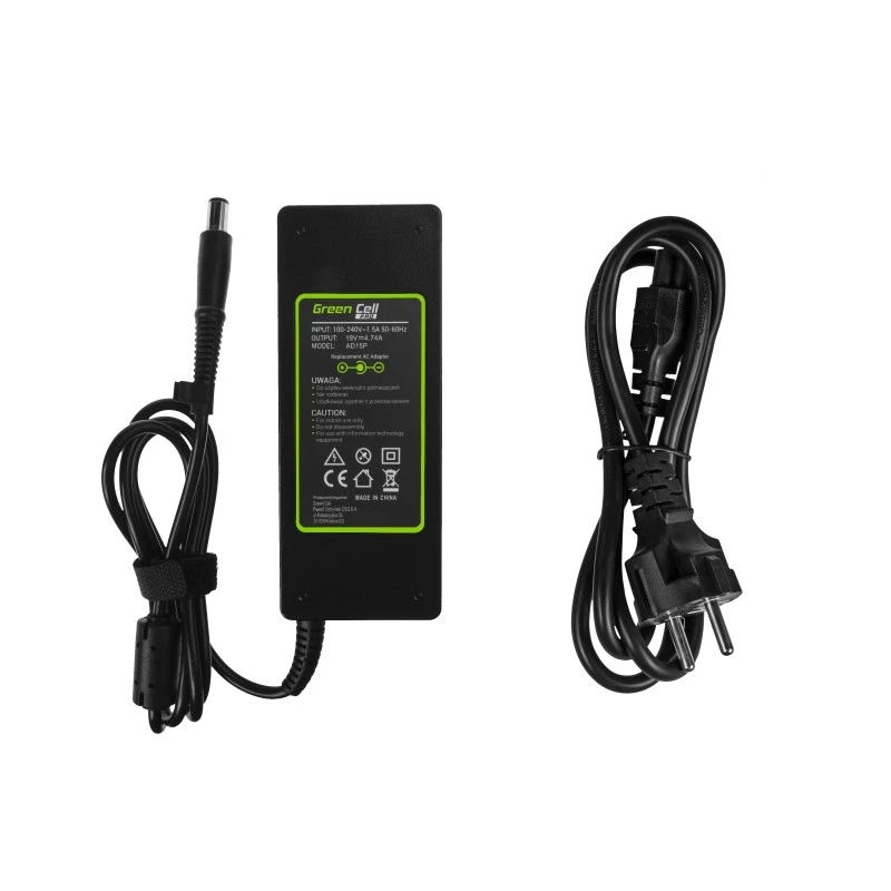 Green Cell AD15P PRO adaptador de corriente de 90 W para portátiles HP, 19 V 4,74 A, para interior, negro