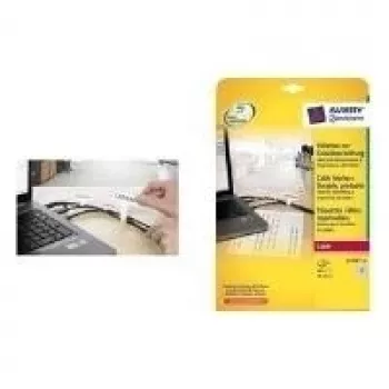AVERY Zweckform Etiquetas para cables, 60 x 40 mm, blanco, film de poliéster para láser, para láser, láser color y copiadoras (L7950-20)