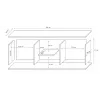 Soporte de TV Cama SOHO 180 blanco/gris brillante