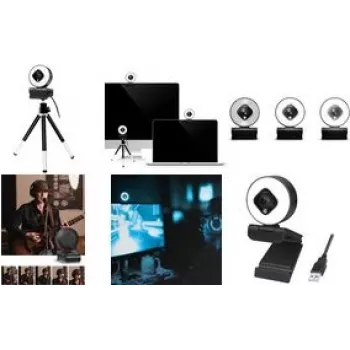 LogiLink UA0384 webcam LL1 Stream, USB 2.0, HD 1920x1080, 76 grados, negro (UA0384)