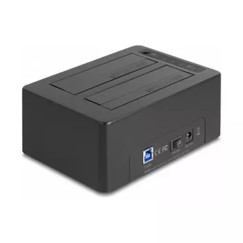 Estación de acoplamiento USB doble DeLOCK para 2 x SATA HDD SSD con función de clonación y lector de tarjetas