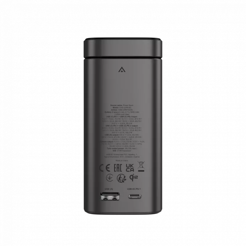 CANYON Batería externa magnética Qi2 OnPower 150 15000mAh Aluminio Gris oscuro