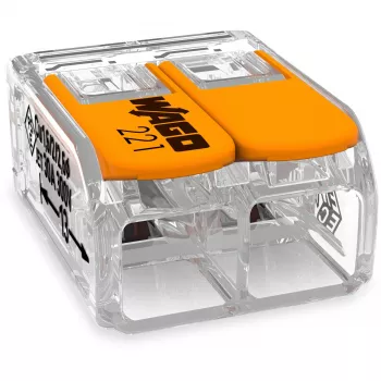 WAGO 221-612 - recto - 450 V - Naranja - Transparente - EN 60664