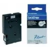 Cinta de etiquetar laminada brillante Brother - 12 mm, negro/blanco, pack de 10 cintas de etiquetar TC