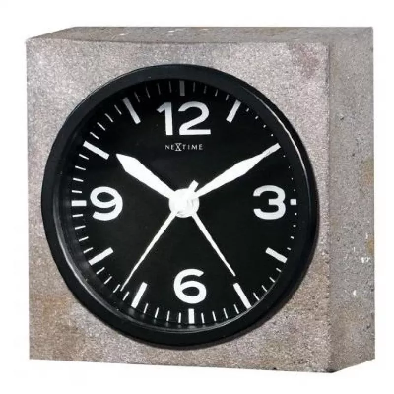 Reloj de pared NeXtime 5167 Real Time Heavy Metal, 9,5x9,5x3,2 cm, pared, gris