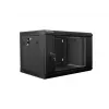 Lanberg WF01-6406-10B armario rack mural de 19 pulgadas, 6U, 600x450x368 mm, puerta de cristal, 60 kg, negro
