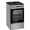 Cocina de libre instalación BEKO FSM52332DXDT placa de gas de 5 fuegos 60 cm, horno eléctrico 60 L, clase de eficiencia energética A