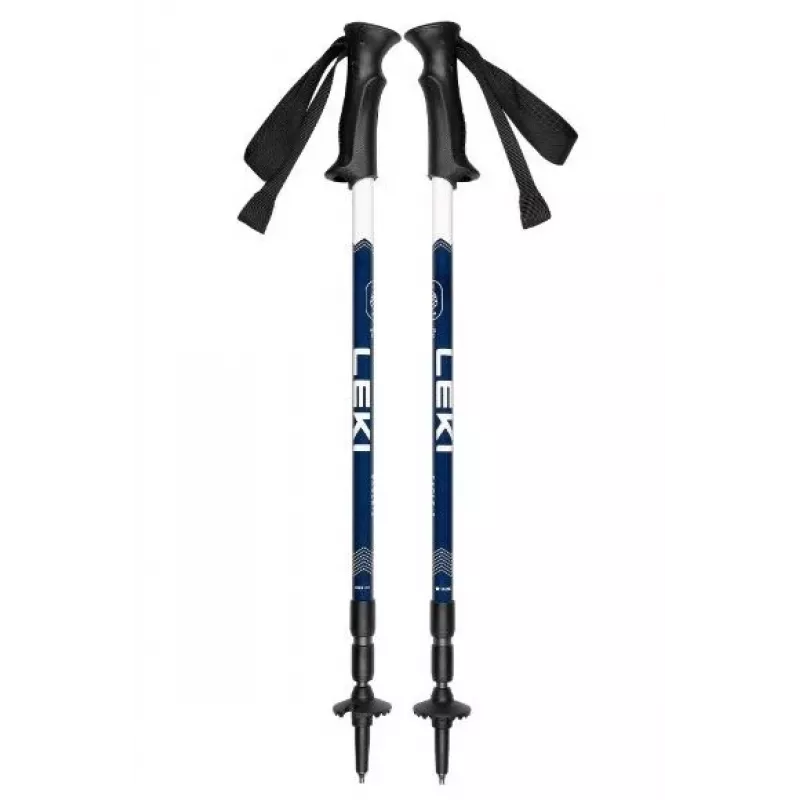 Leki Eagle bastones de trekking, aluminio, azul-blanco