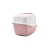 Bandeja arenero cubierta para gatos Savic Nestor blanco-rosa, bandeja cerrada con tapa, 56×39×38,5 cm