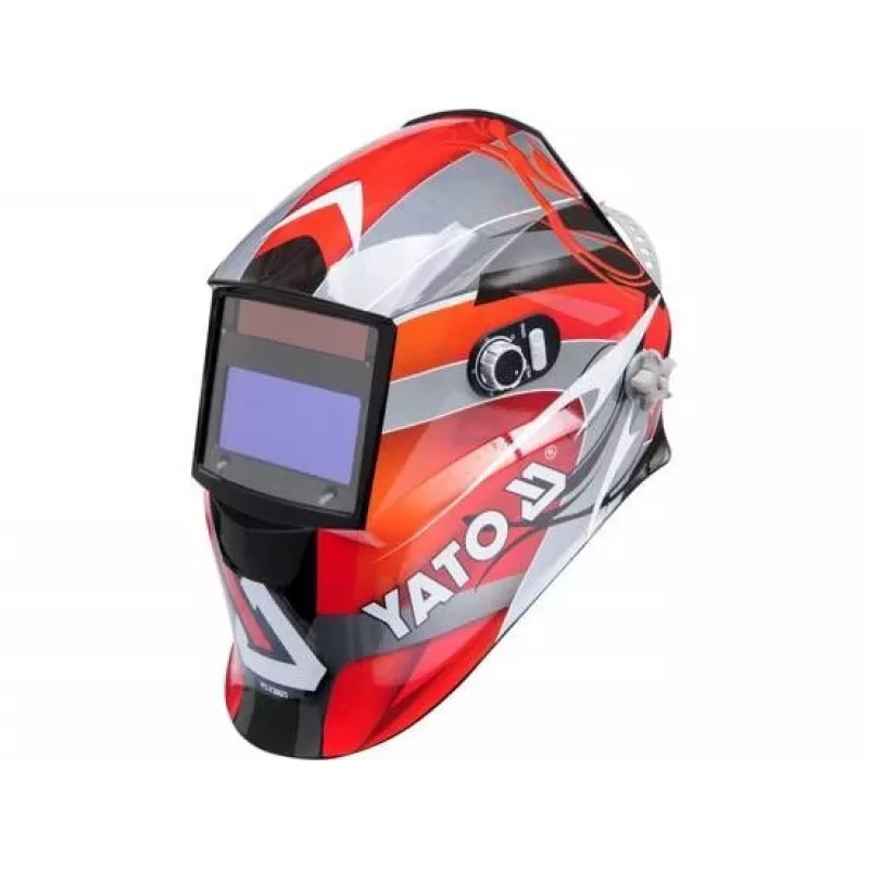 Yato YT-73921 careta de soldar con oscurecimiento automático, negro/rojo/plata
