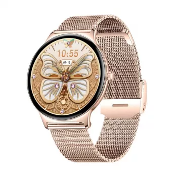 Smartwatch Colmi V89 acero inoxidable oro con Bluetooth y medidor de frecuencia cardíaca