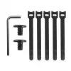 Maclean MC-105 B organizador de cables para debajo del escritorio, acero/ABS, 400 mm, montaje con abrazadera para tableros de 5–50 mm, carga máx. 5 kg, negro