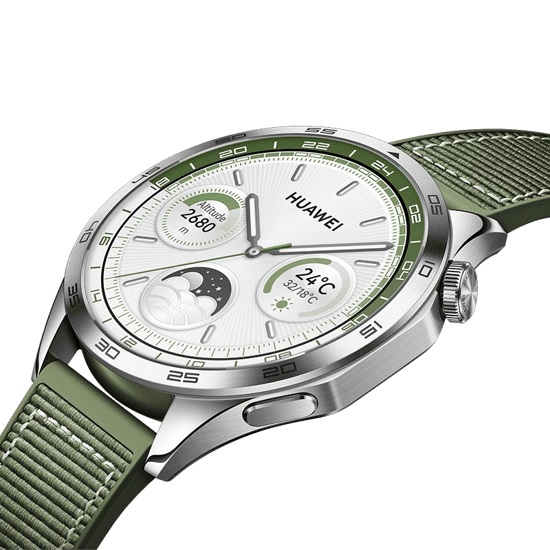 Reloj inteligente HUAWEI WATCH GT 4 46 mm, 1,43" AMOLED, GPS, hasta 14 días de batería, Android e iOS, acero inoxidable, verde