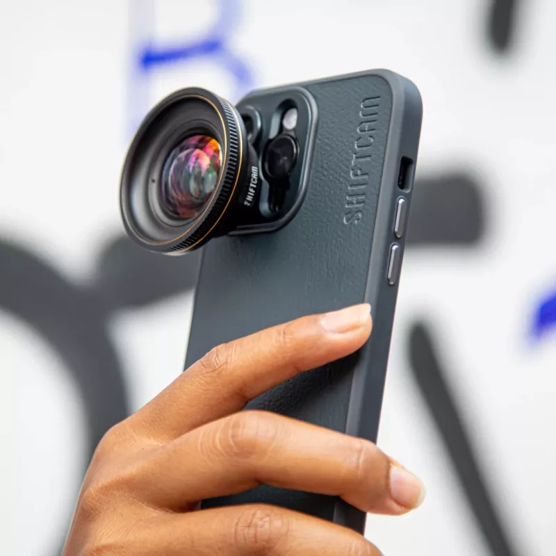 ShiftCam AC-CA-14PR-CH-EF funda protectora con montura para objetivo para iPhone 14 Pro, MagSafe, charcoal